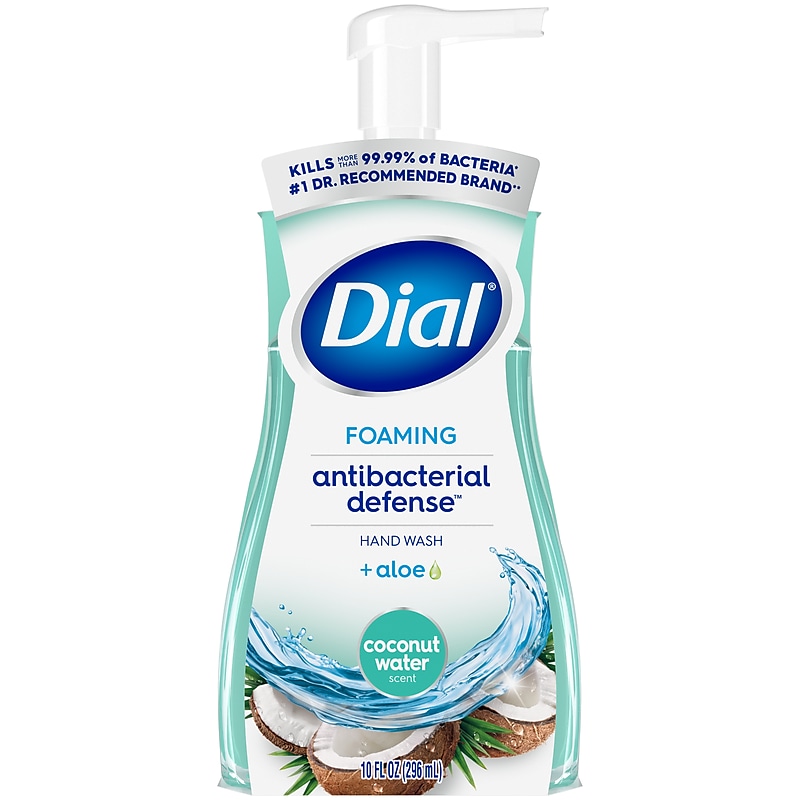 Dial Antibacterial Foaming Hand Soap, Coconut Water Scent, 8/Carton (017000347158) image 1