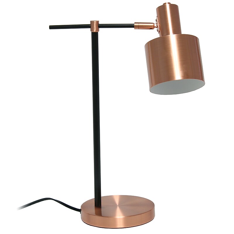 Lalia Home Studio Loft Mid Century Modern Metal 21.80" LED Table Lamp, Rose Gold (LHT-4001-RG) image 1