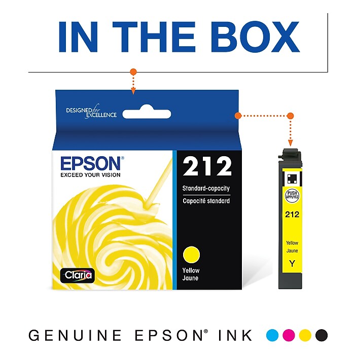 Epson T212 Yellow Standard Yield Ink Cartridge (T212420-S) | Staples