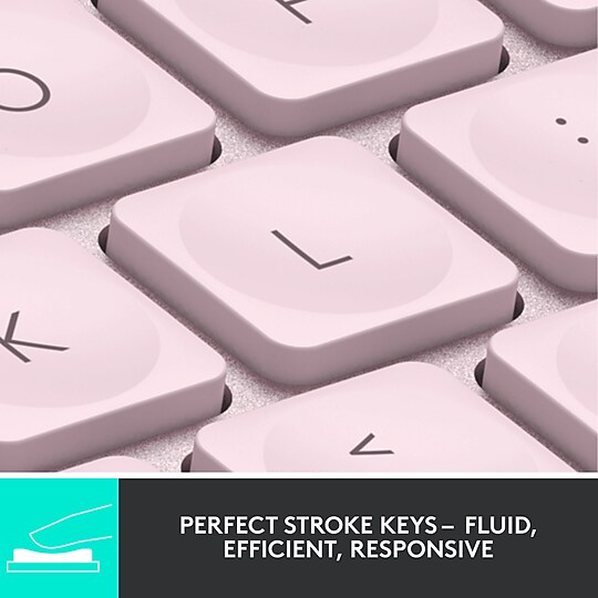 Logitech MX Keys Mini Wireless Keyboard, Rose (920-010474) at Staples