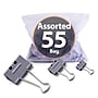Officemate EZ Assorted Binder Clips, Gray, 55 Clips/Pack (99260)~#|#~1FB38751-BE7A-4734-87742BA5483862A8_sc7