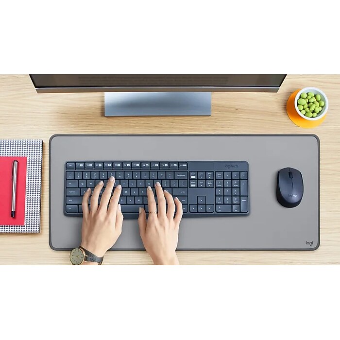 Logitech MK235 Wireless Keyboard and Optical Mouse Combo, Black