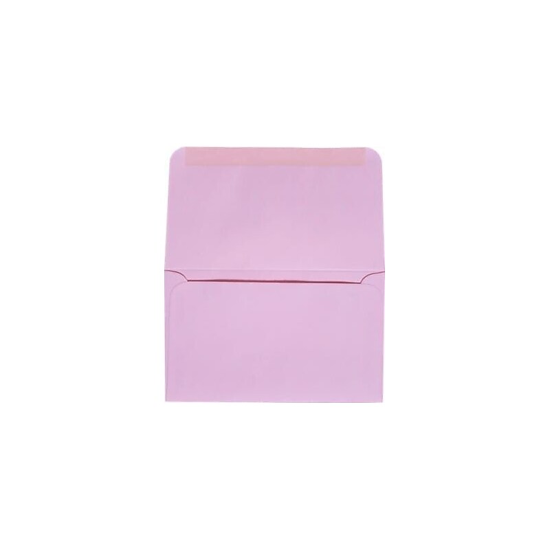 JAM Paper #6 3/4 Booklet Envelopes, 3 5/8" x 6 1/2", Baby Pink, 50/Pack (R0265-50) image 1