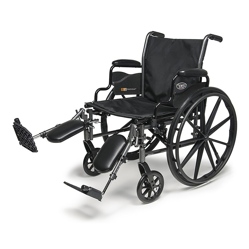 Everest & Jennings Traveler L3 Plus Lightweight Manual Wheelchair, 18" Seat Width, Removable Desk Arm, Black (3F012130) image 1