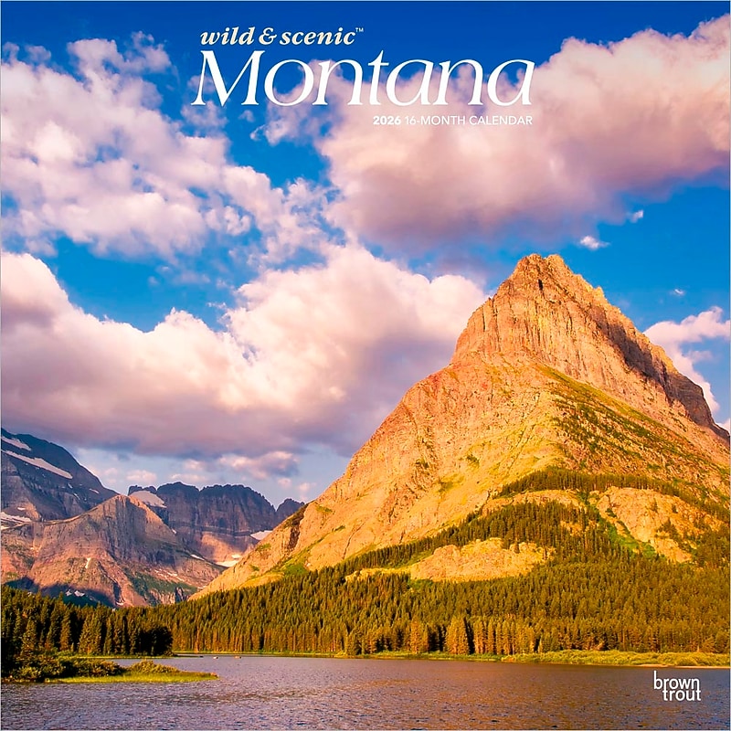 2026 BrownTrout Montana Wild & Scenic 12" x 12" Monthly Wall Calendar (9798330704699) image 1