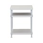 Household Essentials Jamestown 18"W x 17"D Laminate Side Table, 2 Shelves, Scandinavian White/White (8201-1)~#|#~1FC9FEBD-5F21-43CF-8400C9E2AEF07173_sc7
