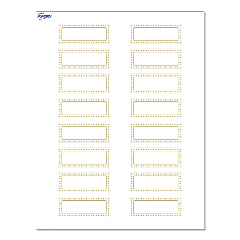 Avery Laser/Inkjet Rectangle Multipurpose Labels, 1" x 2-5/8", White, 160/Pack (S00D1B) image 1