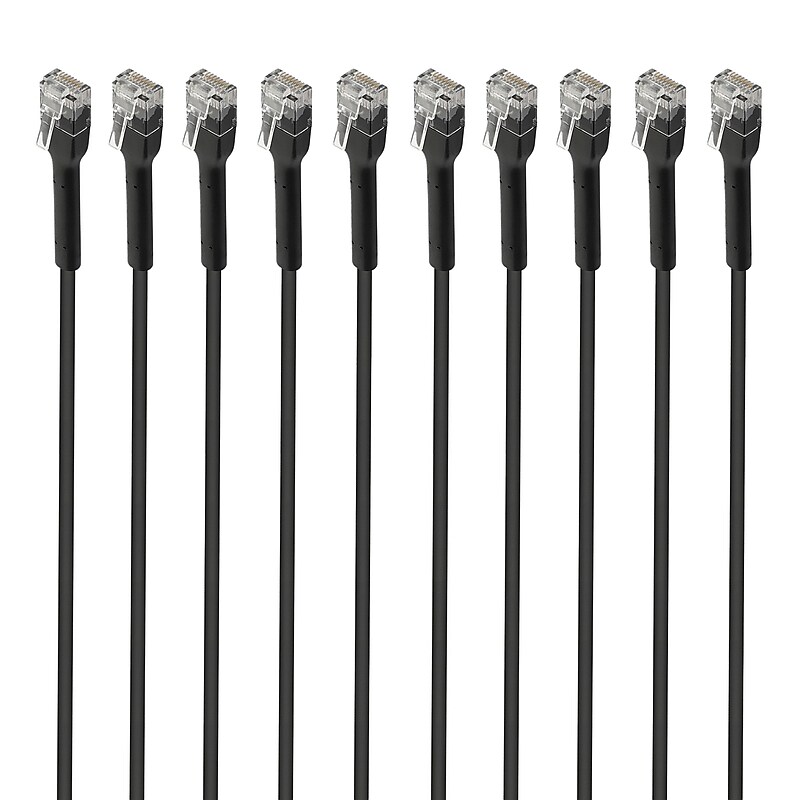 Intellinet Network Solutions 3ft CAT-6 Ethernet Cable, 23 AWG, Black, 10/Pack (ICI745185) image 1