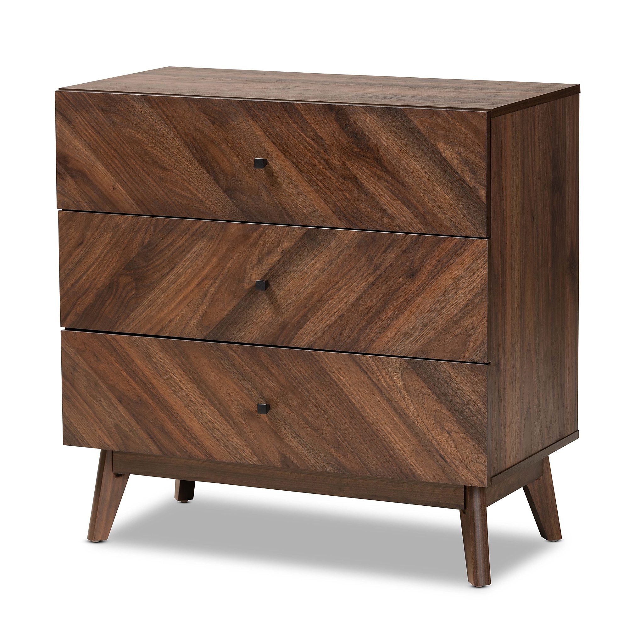 Baxton Studio Hartman 31″H Chest, 3-Drawers, Walnut Brown (193-11720-HiT) Sansujyuku sansujyuku.com