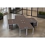 Boss Office Products Simple System 60"W L-Shaped Desk with Pedestal, Driftwood, 4/Set (SGSD019-201)~#|#~1FD8CEC0-881A-4872-A2C9D29133878F70_sc7