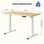 FlexiSpot ET155E 48"W Electric Rectangular Adjustable Standing Desk, Maple/White (ET155W-4824M)~#|#~1FDF8C6A-306C-4689-85FB8110AF25A9A9_sc7