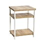 Household Essentials Jamestown 18"W x 17"D Laminate Side/End Table, 2 Shelves, Coastal Oak/White (8230-1)~#|#~1FE46352-0E33-480F-A1D89BBCBCB8AB26_sc7