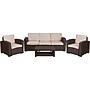 Flash Furniture Seneca Faux Rattan Chair, Sofa and Table Set, Chocolate Brown, 4/Set (DADSF113RCBN)~#|#~1FE4A932-B12B-417B-98CF778C01D6AAF9_sc7