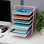 Mind Reader 5-Tier Stackable Paper Desk Tray Organizer, Metal, Pink (5TPAPER-PNK)~#|#~1FE63387-4A76-4C2A-85387A149798EDDE_sc7