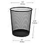 Mind Reader Metal Mesh Trash Can Without Lid, 4.4 Gallon, Black (1CIRGA-BLK)~#|#~1FE7538D-DE45-4365-927003177FE92360_sc7