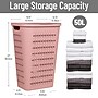 Mind Reader Slim Tapered Hamper with Lid, Plastic, Pink (SWHAMP50-PNK)~#|#~1FF4DB61-B10D-4673-A1E3F992E0E985D2_sc7