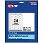 Avery Laser/Inkjet Oval Multipurpose Labels, 1" x 2", White, 600 Labels/Pack (94053)~#|#~20027EA2-B05D-4B4F-ACB7331610D99F3C_sc7