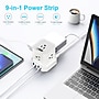 Uncaged Ergonomics Cube 5-Outlet 4-USB Port Surge Protector, 10', White (PC-w-c)~#|#~2002C813-601B-4AC1-BBDF182F018F9455_sc7