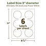 Avery EcoFriendly Laser/Inkjet Circle Multipurpose Labels, 3" Dia., White, 600/Box (94513)~#|#~2008BC91-EA80-481D-828772F3DD21EB57_sc7