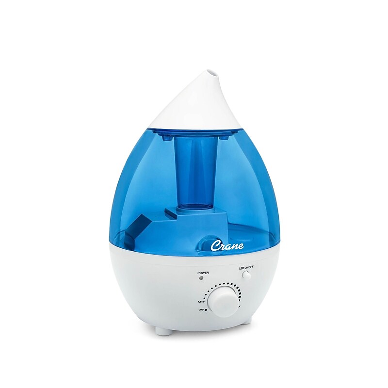 Crane Mini-Drop Ultrasonic Cool Mist Humidifier 0.35-Gallon, 200 sq. ft., Blue (EE-5300) image 1