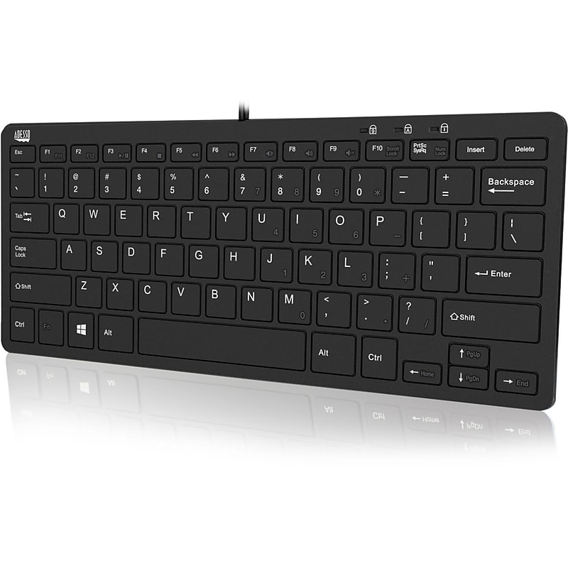 Adesso SlimTouch Wired Mini Keyboard, Black (AKB-510HB) image 1