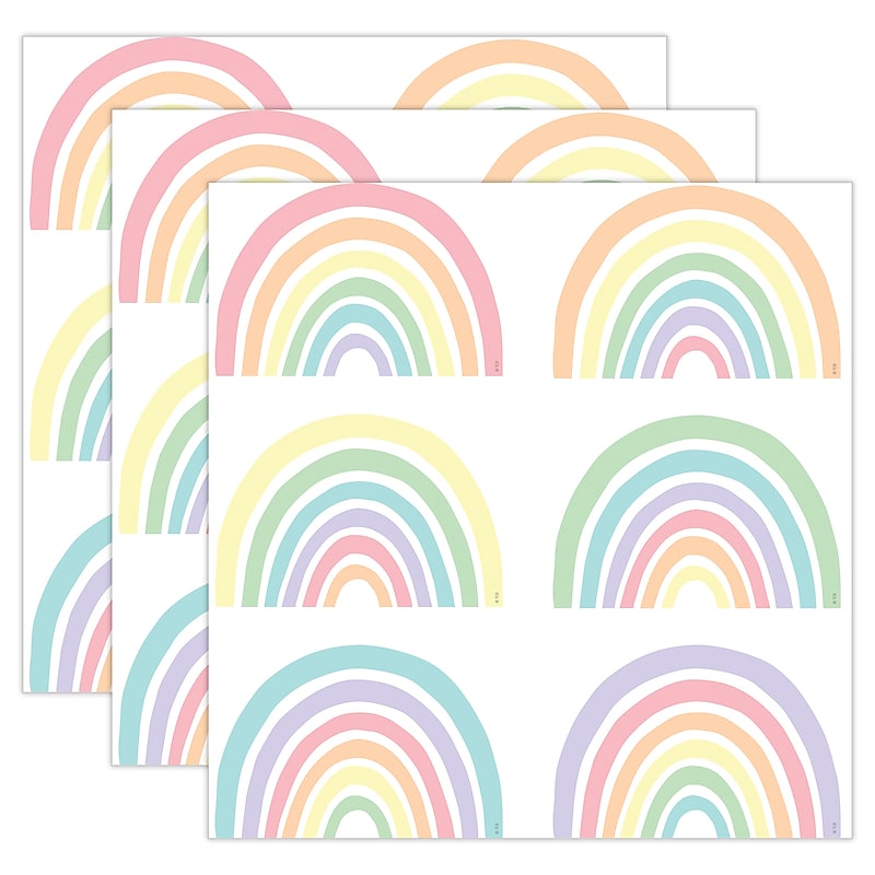 Teacher Created Resources Pastel Pop Rainbows Accents, 90/Bundle (TCR8443-3) image 1