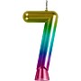 Creative Converting Metallic 7 Birthday Candles, Rainbow, 12/Pack (365111)~#|#~20131DF3-A352-430E-AF0925ABCE7DBA2F_sc7