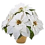 Nearly Natural Artificial Poinsettia Arrangement in Ceramic Vase (A1060)~#|#~20134FAC-AE4A-43FC-89AA2332A4228A85_sc7