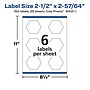 Avery Laser/Inkjet Decorative Edge Multipurpose Labels, 2-1/2" x 2-57/64", White, 150 Labels/Pack (94121)~#|#~2014EF69-67F5-43F3-A7CC863F03FF34BB_sc7