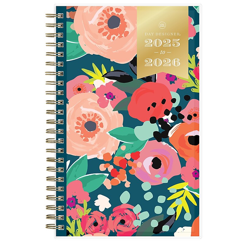 2025-2026 Day Designer for Blue Sky Secret Garden 5" x 8" Academic Weekly & Monthly Personal Organizer (155448) image 1