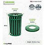 Alpine Industries Metal Outdoor Trash Can, 38 Gallon, Green (479-38-GRN)~#|#~20196B03-43F0-4333-85D16440D67981BB_sc7