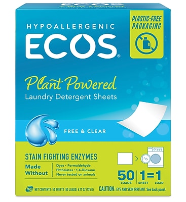 ECOS Liquidless Laundry Detergent Sheets, Free and Clear - Thumbnail 3