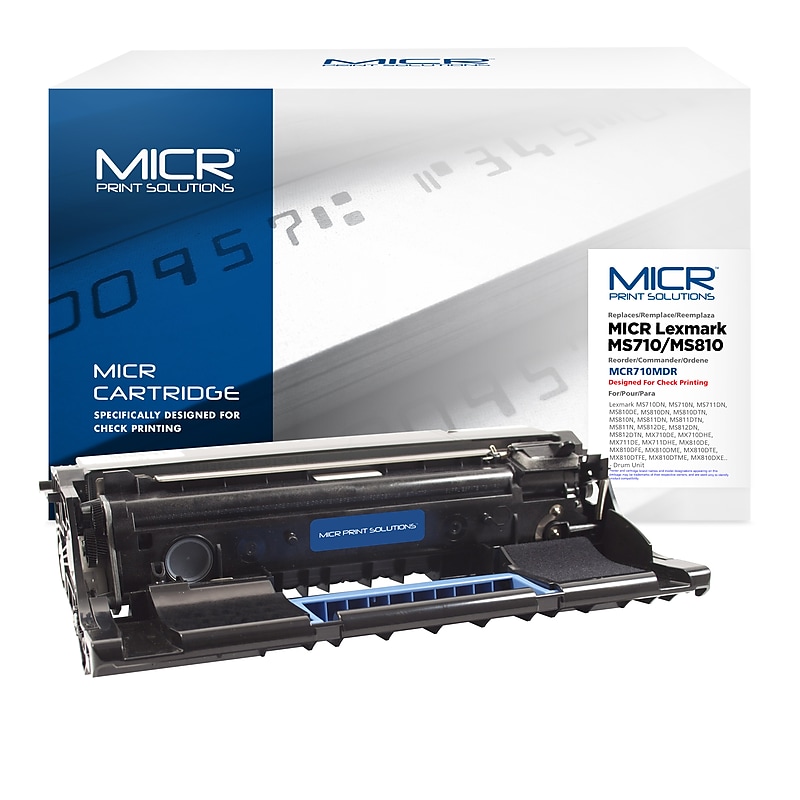 MICR Compatible Black Standard Yield Toner Cartridge Replacement for Lexmark MS710/MS810 image 1
