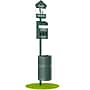 Furloo Steel Outdoor Pet Waste Station Kit with Roll Bag Dispenser, 11.5 Gallon, Green (FLO1R-S-G)~#|#~201F3538-E335-462B-8FC91BA575E53979_sc7
