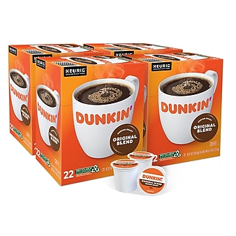 Dunkin' Original Blend Coffee, Keurig® K-Cup® Pods, Medium Roast, 88/Carton (400845)
