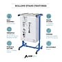 AdirOffice Metal Mobile File Cart with Swivel Wheels, Blue (615-BLU-PKG)~#|#~2025174C-9D80-4FF7-B7B19509F4D57F33_sc7