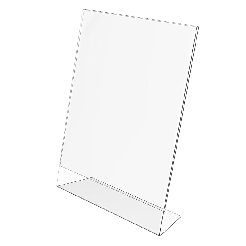 Deflect-O Image Document Holder, 8.5" x 11", Vertical, Table Top, Clear Plastic (69701) image 1