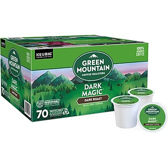 Green Mountain Dark Magic Coffee, Keurig K-Cup Pod, Dark Roast, 70/Box (5000373740)