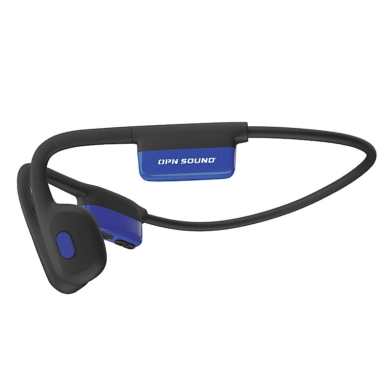 OPN Sound Mezzo+ Wireless Bone-Conduction Neckband Sports Headphones with Microphone, Bluetooth, Black & Blue (OS8000BL) image 1