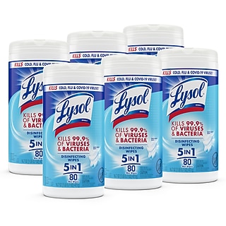 Lysol Disinfecting Wipes, Lemon & Lime Blossom, 80 Wipes/Canister