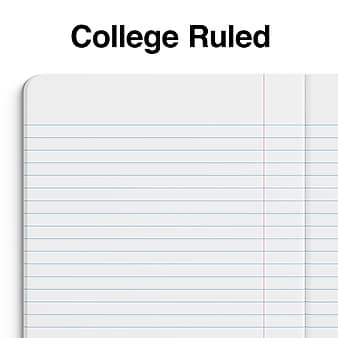 Staples Small Composition Notebook, 5" x 7", College Ruled, 80 Sheets, Pink (ST24491)