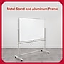 TRU RED™ Magnetic Painted Steel Mobile Dry Erase Board, Aluminum Frame, 40"H x 60"W (TR62828)~#|#~202FE4CD-B080-4486-942756B6D0A24D71_sc7