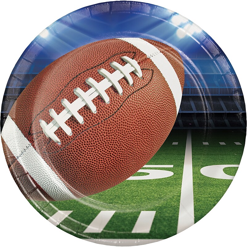 Creative Converting Football Party Paper Plates, 96/Pack (331933) image 1