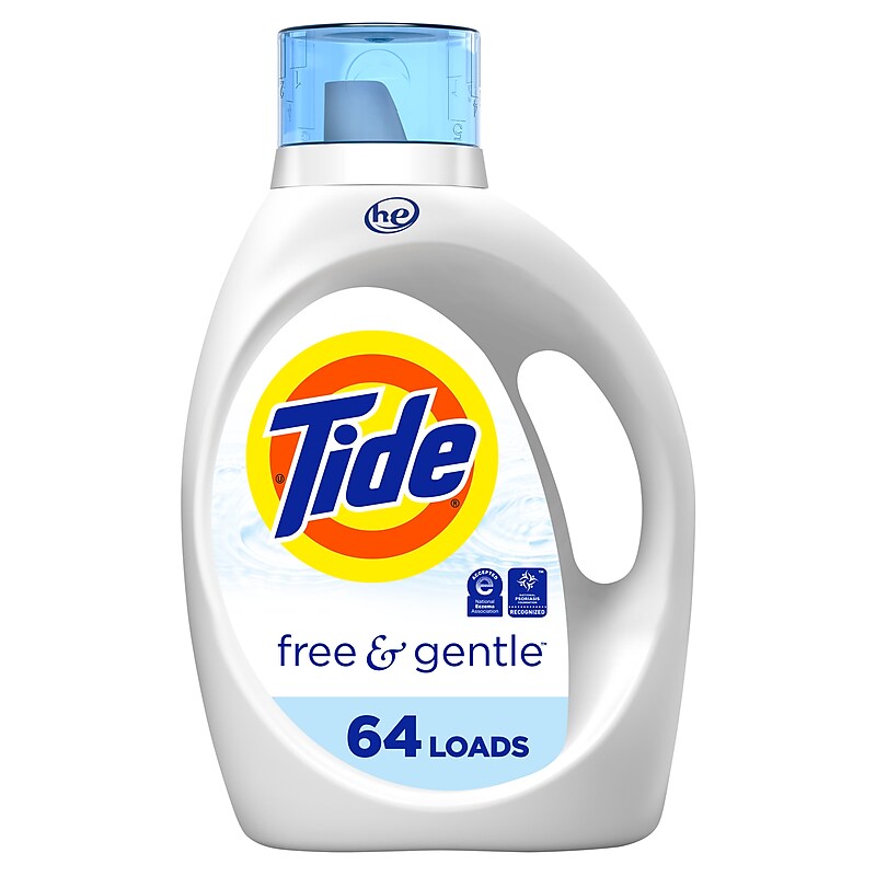Tide Free & Gentle HE Liquid Laundry Detergent, 64 Loads, 84 oz. (12144) image 1