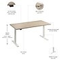 Bush Business Furniture Move 60 Series 60"W Electric Adjustable Standing Desk, Natural Elm (M6S6030NEWK)~#|#~20430D05-0BDD-49F6-929C90F67D44408A_sc7