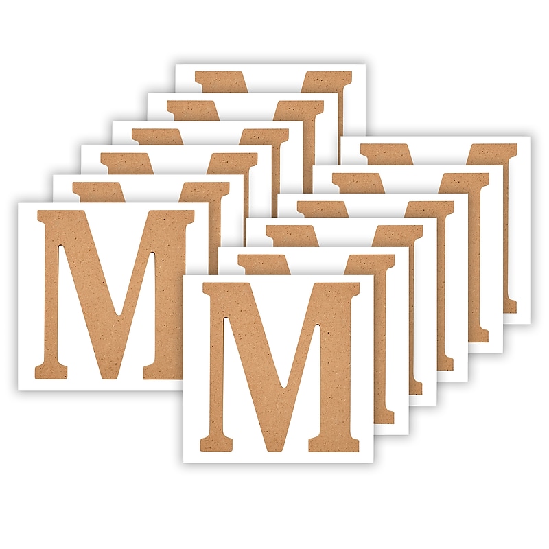 Plaid MDF Letters, 5", Brown Oxide, 12/Pack (PDE63566-12) image 1