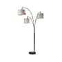 Adesso Bowery 82" Black Marble Floor Lamp with 3 Drum Taupe Shades (4250-01)~#|#~2049B8B8-A84F-41EB-8916BDA4D5CC5688_sc7