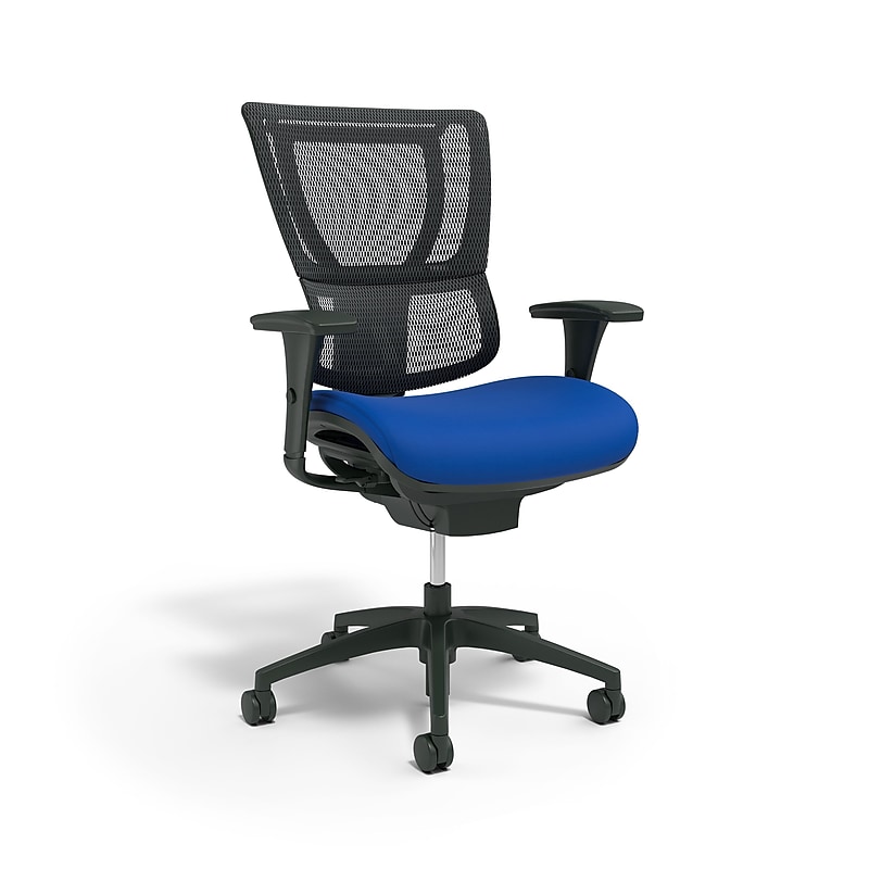 Union & Scale FlexFit™ Ergonomic Mesh Swivel Task Chair, Blue/Black (UN59413) image 1