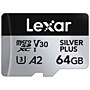 Lexar Professional Silver Plus 64GB microSDXC Memory Card with Adapter, Class 10, UHS-I, V30 (LMSSIPL064G-BNANU)~#|#~204EE217-398E-40EC-9CC0FD12547D0AF1_sc7