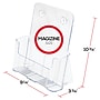 Deflect-O Magazine Holder, 8.27" x 11.69", Vertical, Desktop/Wall, Clear Plastic (DEF77001)~#|#~20519D32-438C-4A3E-990BC2E0ADDD5526_sc7